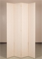 Large Four Panel Upholstered Screen