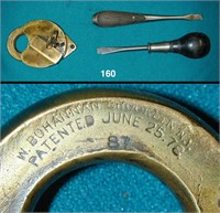 Padlock with JUNE 25, ’78 patent date & 2 screwdri