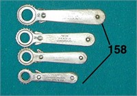Set of four K-D MFG ratchet wrenches