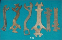 Lot of six assorted wrenches