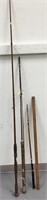 Lot of 3 bamboo rods    (a 7)