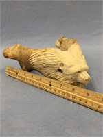 Jawbone carved into a bear       (K 12)