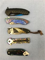 Lot of 5 folding knives      (K 4)