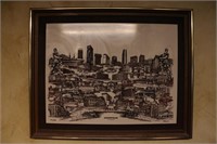 Louisville-"The Derby City" Engraved Cityscape