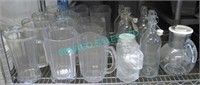 1 LOT, 20X ASST PLASTIC/GLASS  PITCHERS