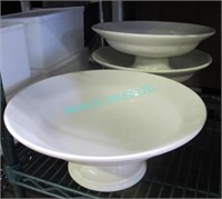 3X, XL WHITE SALAD BOWLS (SLIGHT CHIPPINGS)