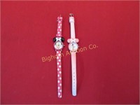 Disney Minnie Mouse Watches w/ Leather Bands