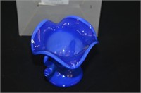 FENTON DOLPHIN COMPOTE IN PERIWINKLE BLUE