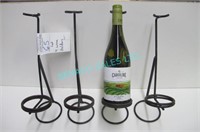 1 LOT, 4 WINE HOLDERS- WINE NOT INCL.