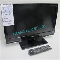 1X, DYNEX 19" TV W/ REMOTE