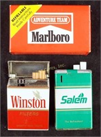 3 Cigarette Brand Advertising Lighters