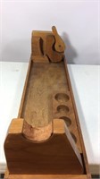 Vintage wooden gun rest mount
