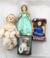 Assortment of Porcelain Dolls