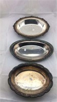 Three Silver Plate Plates