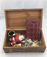 Trinket Box with Miscellaneous Items