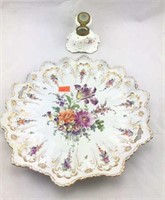 Dresden Porcelain  Dish and Ink Well