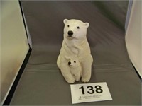 Sandicast Polar Bears, 8" tall