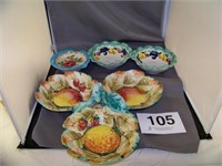 Italy: 3 section server - pair 6" bowls - 5"
