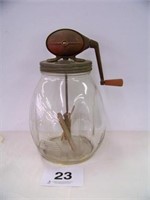 Dazey No. 8  (quart) glass churn with red top
