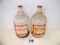 Two glass gallon jugs - Coca Cola syrup -