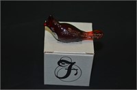 FENTON RED GLASS CARDINAL