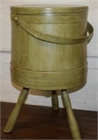Painted Sugar Bucket on Stand