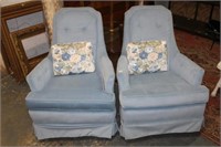 2pc Country Craft Vintage Easy Chairs
