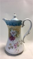 Porcelain floral lidded coffee pot