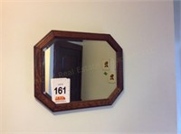 Wooden Frame Mirror, 23" x 19"