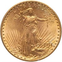 $20 1911-D PCGS MS63 CAC-GOLD