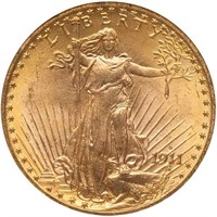 $20 1911-D NGC MS66 CAC