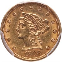 $2.50 1868-S PCGS AU53