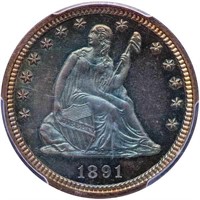 25C 1891 PCGS PR66 CAC