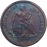 10C 1886 PCGS PR67 CAC