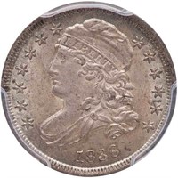 10C 1836 PCGS MS64 CAC