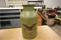 Painted milk can
