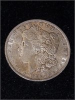 1885 O Morgan silver dollar