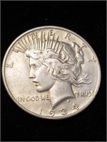 1934 Silver peace dollar