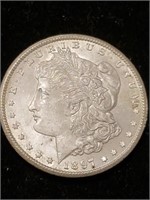 1897 S Morgan peace dollar