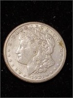 1921 S Morgan silver dollar