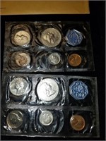 Two 1960 coin proof sets