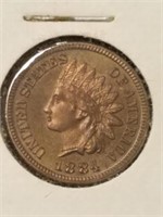1884 Indian Head Cent In holder