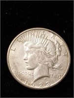 1923 S silver peace dollar coin