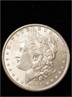 1900 Morgan silver dollar