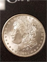 1881 uncirculated Carson City silver dollar