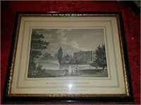Antique Print Merton Place in Surry, The Seat of