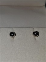 New in box 14 karat white gold earrings