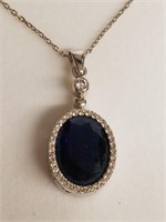 Beautiful sapphire estate necklace new in box
