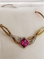 Ruby dinner necklace new in box