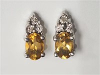 St.Silver Citrine(1ct) & Dia